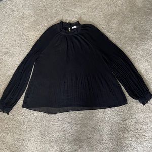 Black chiffon sheer top